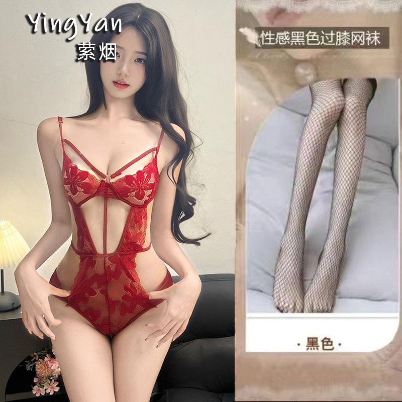 Sexy underwear, sexy lace suspender set, small chest, pure desire bra, hot bed, new onesie clothing