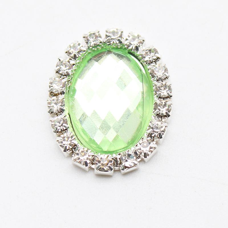 20x24mm Oval Acrylic Rhinestone Flatback Buttons for Handmade Jewelry and DIY Clothing Accessories