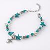 Foot Women Chain Starfish Turtle Sandal Turquoise Bead Ankle Bracelet Boho Beach