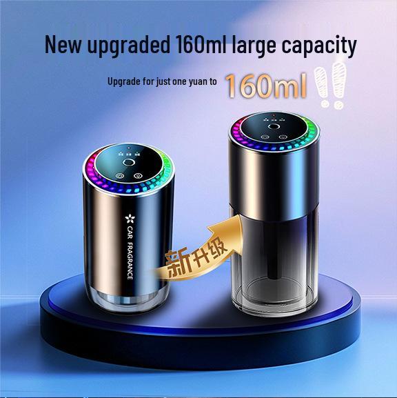 Automatic Car Aroma Diffuser with Aluminum Alloy, Seven-Color Ambient Light, and Starry Sky Ceiling Effect