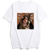 Funny Mona Lisa Printed Short-Sleeved T-Shirt, Fun Shirt for Men and Women (Color _ White-2, Size _ S)
