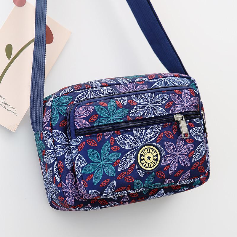 Floral Oxford Cloth Crossbody Bag for Women - Versatile Canvas Bag for Moms and Seniors