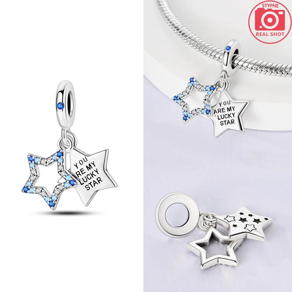 Charms Copper Star Series Beads Luminous Pendants Fit Woman Bracelet Necklace Jewelry Charms Diy Anniversary Gift