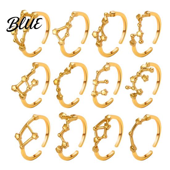 Star Symbol Ring Student Electroplated Finish Adjustable Opening Design Retro
