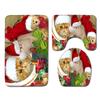 Christmas Shower Curtain Floor Mat Combination Four-Piece Set Bathroom Toilet Carpet Shower Room Mat Foot Mat