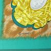 Used HERMES Scarf Calle 90 Silk Green Multicolor CASOUES Et PLUMETS