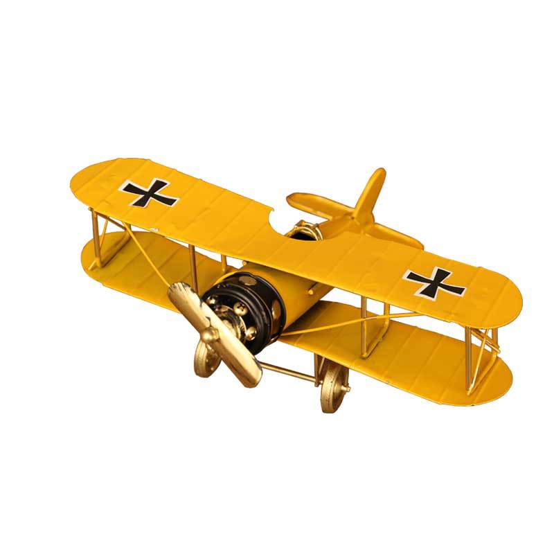 Home Wrought Iron Large Aircraft Model Personalized Ornament Handicrafts Retro Old Machine Decoration Retro Style