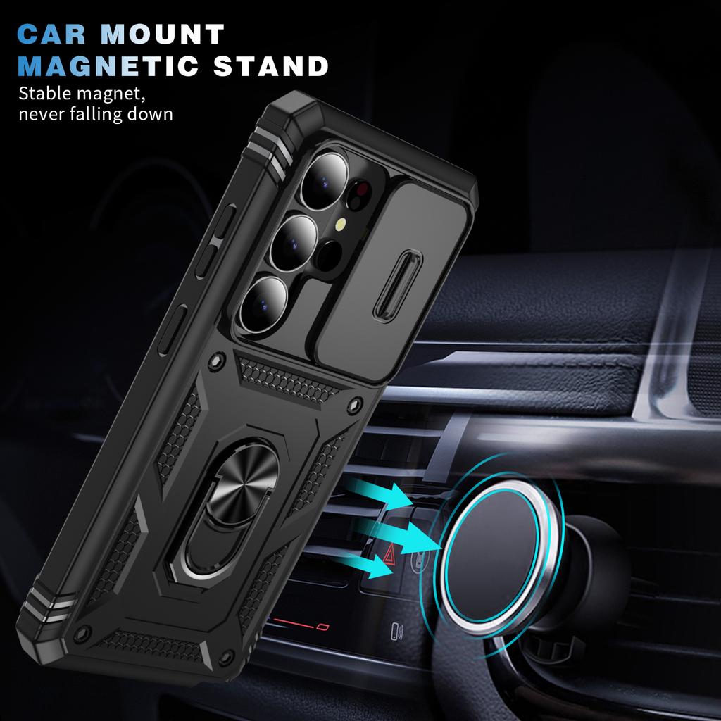 Funda Case for Samsung Galaxy S26 Ultra S25 FE S22 S23 Plus S24 Ultra A17 A56 A36 A16 A55 A35 A15 A26 3 in 1 Lens Phone Bag