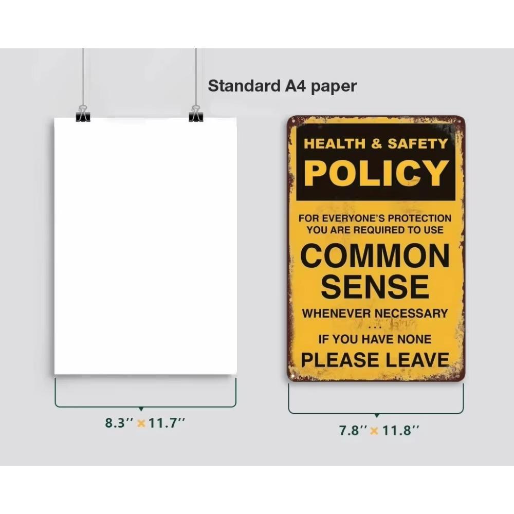 Exclusive Vintage 3D “Beware” Metal Sign - Premium Quality Metal with Eye - Catching 3D Design, Ideal Wall