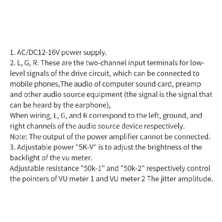 12-16V VU Level Meter with Backlights DB-Meter Audios Volume Meter