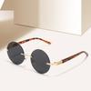 1 piece retro trimmed oval sunglasses versatile trendy sunglasses neutral casual vacation style