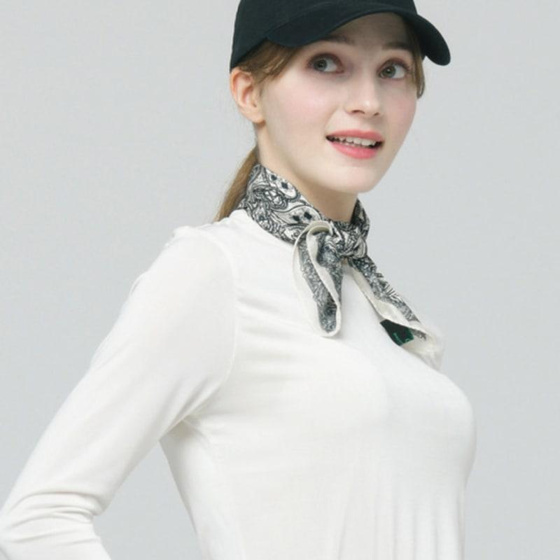 DOYOUKNOWMC ALL SEASON Mini Paisley White Petite Scarf