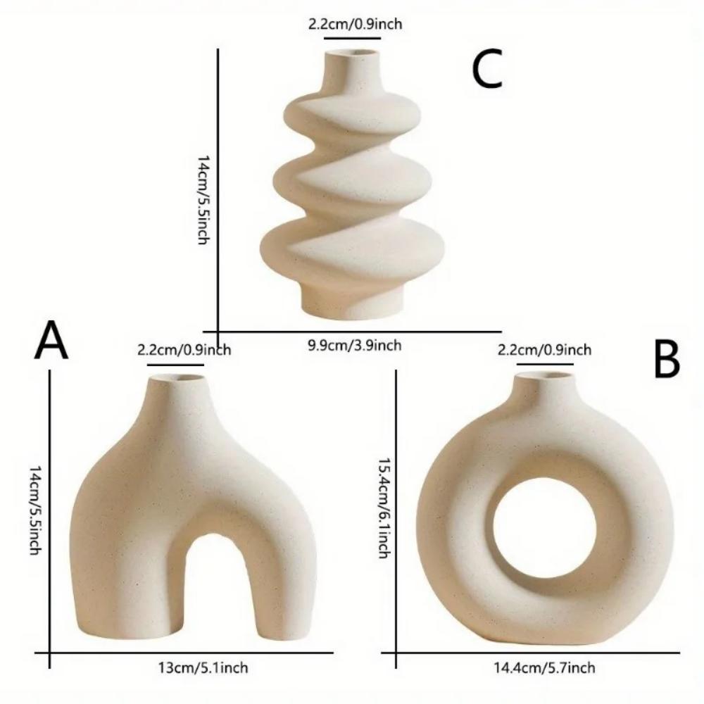 

Modern white/black ceramic flower vase in Nordic style, Bohemian home decoration, wedding decoration accessory, desktop art deco белый