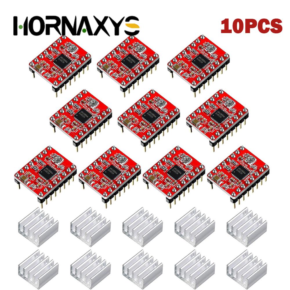 5/10PCS 3D Printer Parts StepStick A4988 DRV8825 Stepper Motor Driver With Heat sink Carrier Reprap RAMPS 1.4