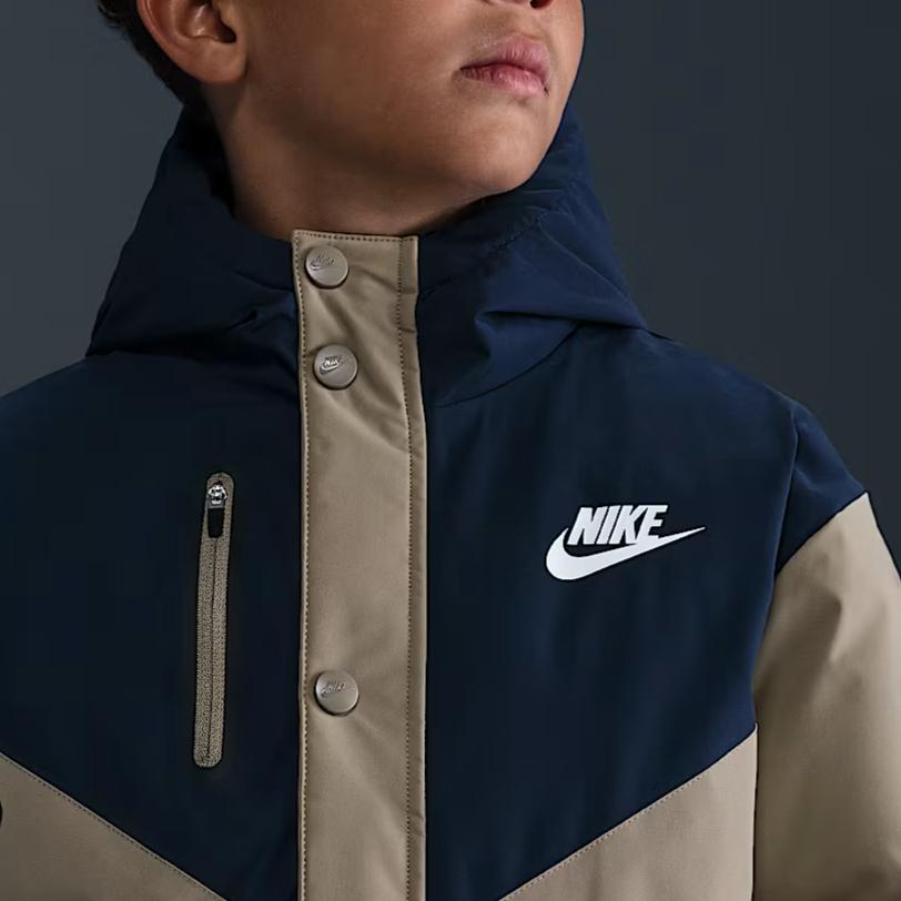 Nike Down Jacket FW25 Warm Comfortable Zipper Soft Duck Down Kids Kids jackets IQ9990-247