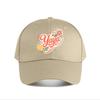 Yaya Heart Script Floral Emblem Baseball Cap Fashion Outdoor Sports Sunhat Unisex Snapback Cap Womens