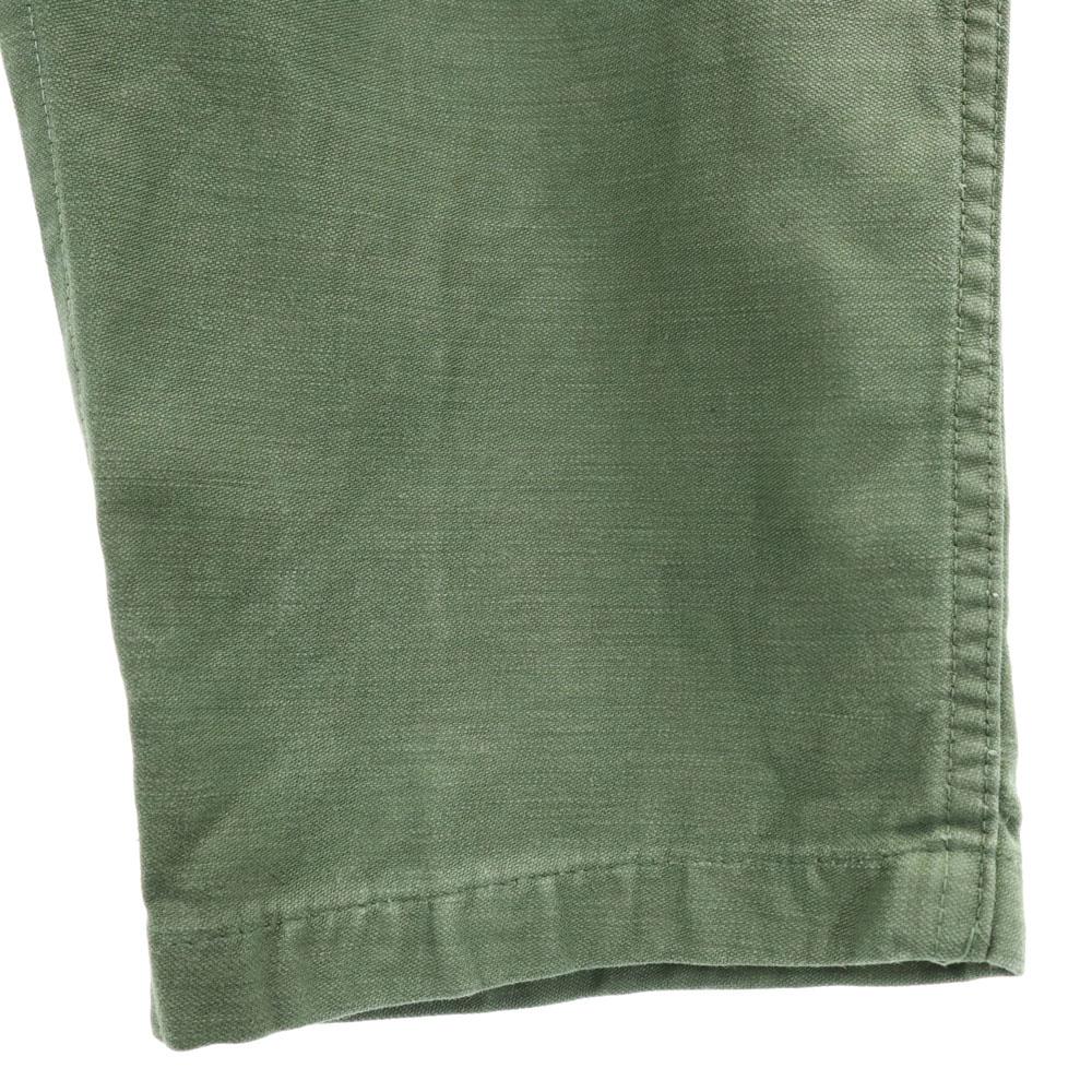 US ARMY 70s DSA Vintage Cotton Satin Baker Pants W30 Military Button Fly Men's Used