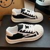 Women's Platform Shell Head White Shoes Autumn New Fashion Trendy Casual Flat Biscuit Shape Shoes Sneakers