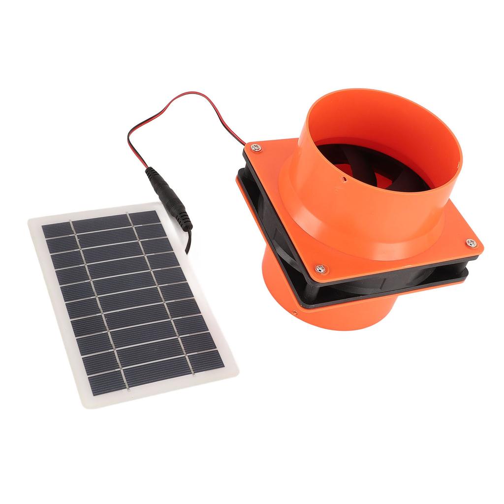Ventilatore Estrattore Solare 10W 5V ABS Pannello Solare in Silicio Monocristallino Kit Ventilatore di Ventilazione per Tubo Rotondo Casa per Animali Pollaio