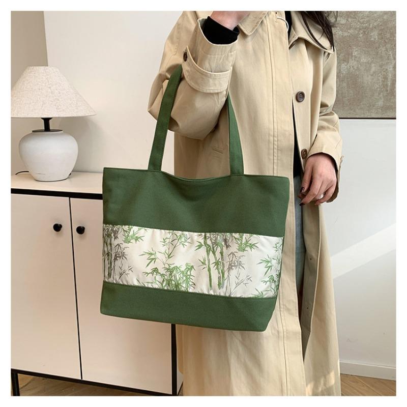Bag Handheld Girl Spring New Versatile Canvas Bag Large Capacity Tote Bag