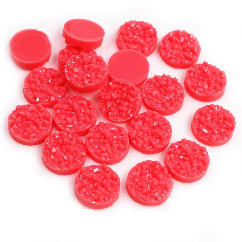 Neue, farbenfrohe 8/10/12 mm große, flache Naturharz-Cabochons (40 Stück) für Armbänder, Ohrringe und DIY-Schmuckherstellung
