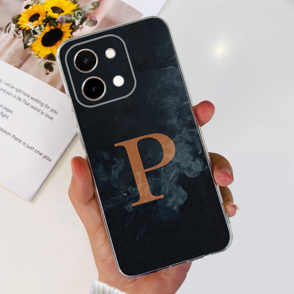 For Vivo Y28 4G Case V2352 New Letters Cover Clear Silicone Soft TPU Phone Case For Vivo Y28 Y 28 VivoY28 4G Fundas 6.68‘’ Shell