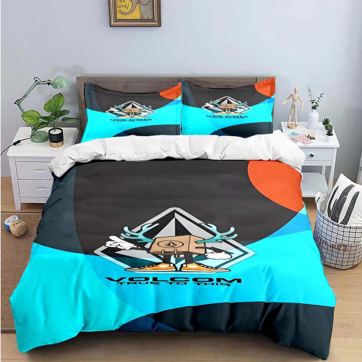 

New V-VOLCOM 3d Print Bedding Sets Exquisite Bed Supplies Set Duvet Cover Bed Comforter Set Bedding Set Luxury Gift Home Textile EU single(135x200cm)