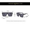 Fashion Large Frame Sunglasses Vintage Oversized Square Sun Glasses For Women Men Outdoor Shades UV400 Protect Goggles 2025