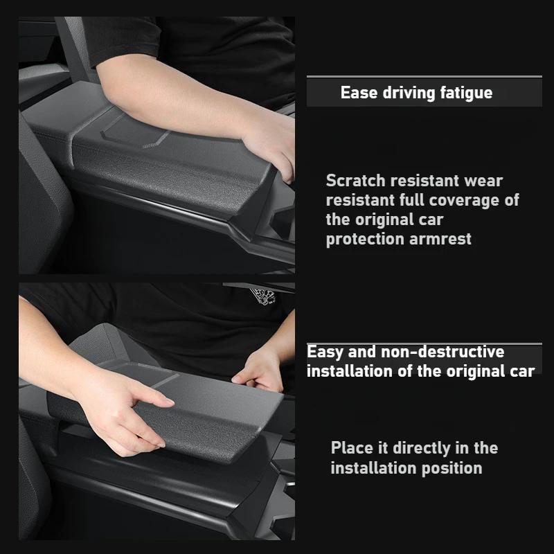 Armrest Box Protective Cover for Tesla Cybertruck Car Accessories TPE Mobile Phone Storage Anti-slip Shell Interior 2024-2025
