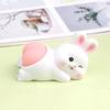 Cartoon Figurine Cute Panda Rabbit Piggy Kitten Landscaping Doll Soft Butt Decompression Toy Resin Animal Figure Doll Model Toy Ornament Kid Toy Gift