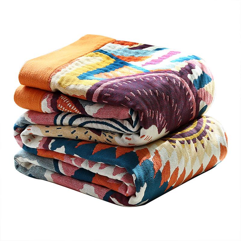 Minimalist Gauze Cotton Summer Quilt Blanket - Lightweight Air Conditioning Nap Cover.