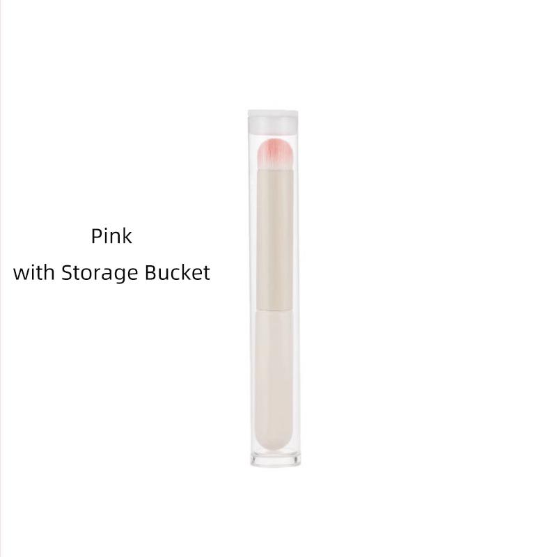Lip Brush 1pc Lipstick Brush Round Head with Cap Mini Smudge Makeup Brush Portable Soft Bristle Concealer