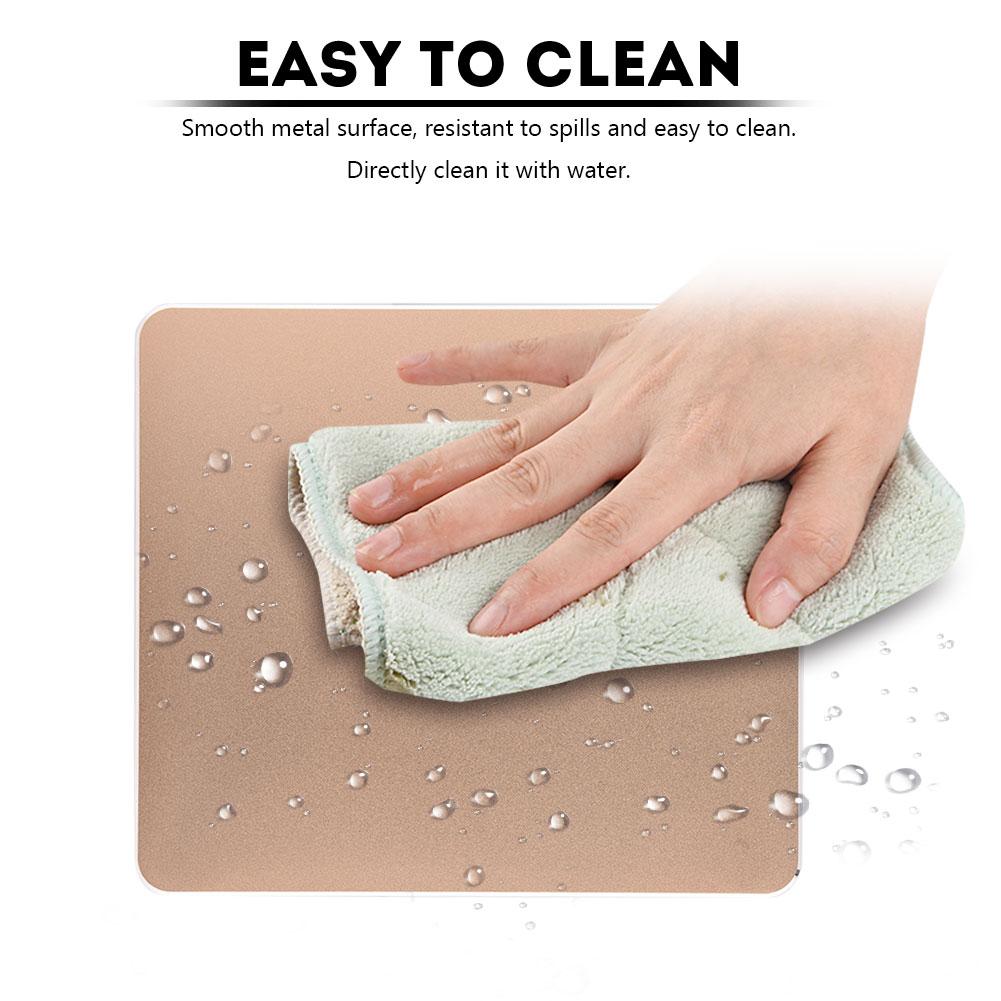 Aluminum NOn Slip Gaming Mouse Pad Mat Double Sided Accurate Control Mousepad for PC Gold