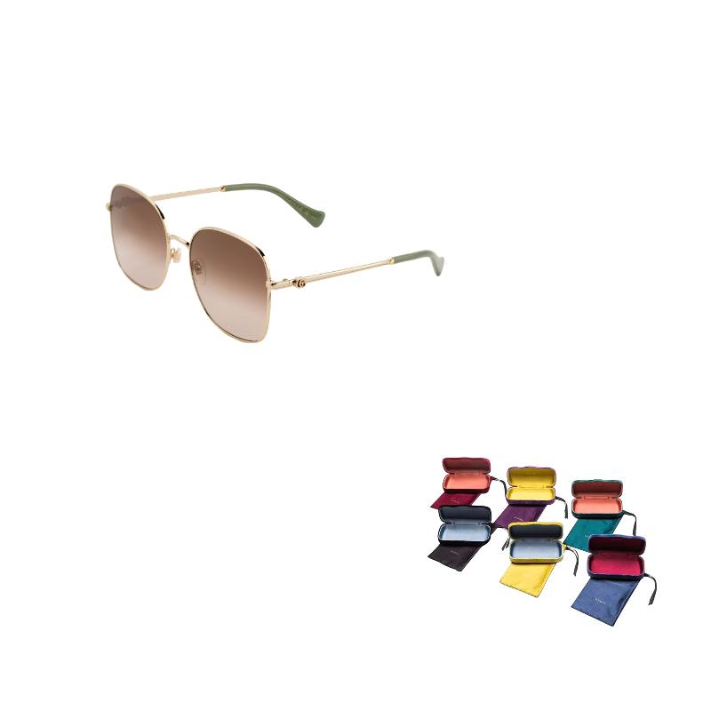 GUCCI Metallic Butterfly Square-frame Sunglasses Metallic Butterfly Sunglasses Women's