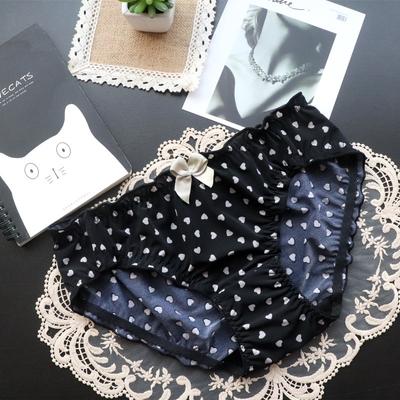 Meninas adoram calcinhas de seda gelada estampadas, roupa íntima sexy feminina, cintura baixa, sexy, calcinha feminina respirável