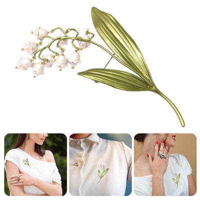 Multifuntional Dress Enhancement Accessory Orchids Brooch Wedding Brooch Adjustable Clasp Pin Alloy Texture for Daily