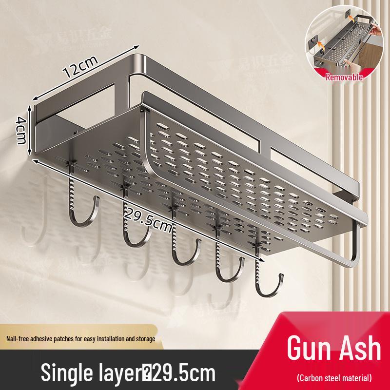 Deliksiz Duvara Monte Banyo Lavabo ve Tuvalet Saklama Rafı