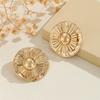 European and American jewelry irregular exaggerated circle stud earrings women's fashion simple temperament earrings retro earrings