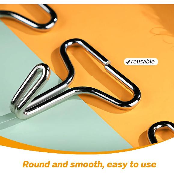 QUUPY 24Pcs Silver Car Seat Cover Hooks Metal Locking Clips Seat Mat Pad Fixing Hanger Hook Car Acces