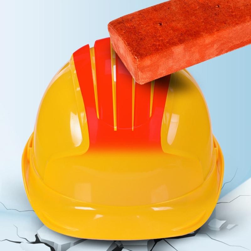 Reflective Safety Hard Hat With Adjustable Strap For Construction Workers And Night Cyclists Practical ABS Plastic