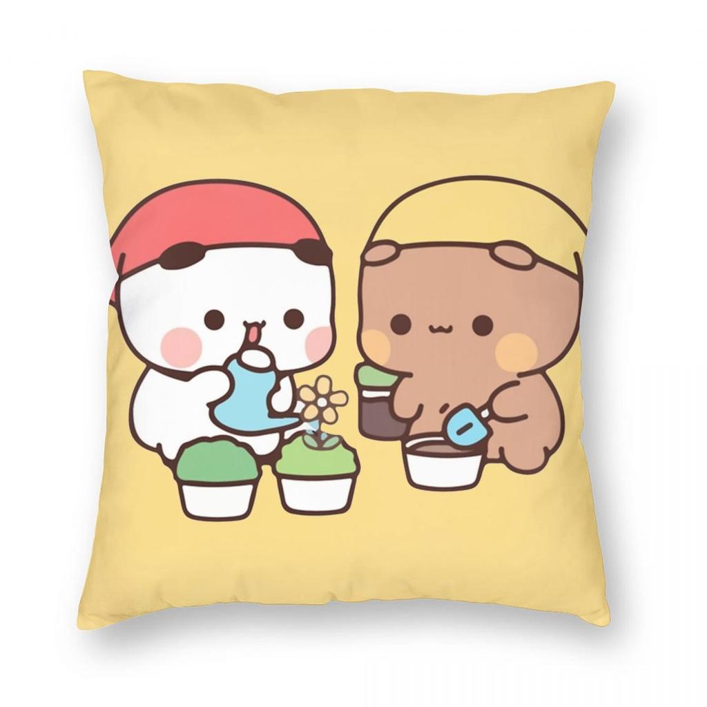 Bubu Dudu Xmas Christmas Pillowcase Printed Fabric Cushion Cover Decor Throw Pillow Case Cover Car Zippered 18''