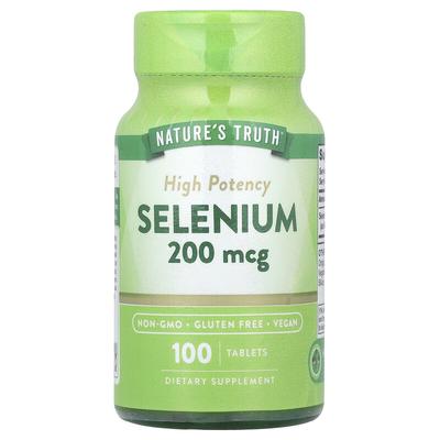 Selenium, High Potency, 200 Mcg, 100 Tablets