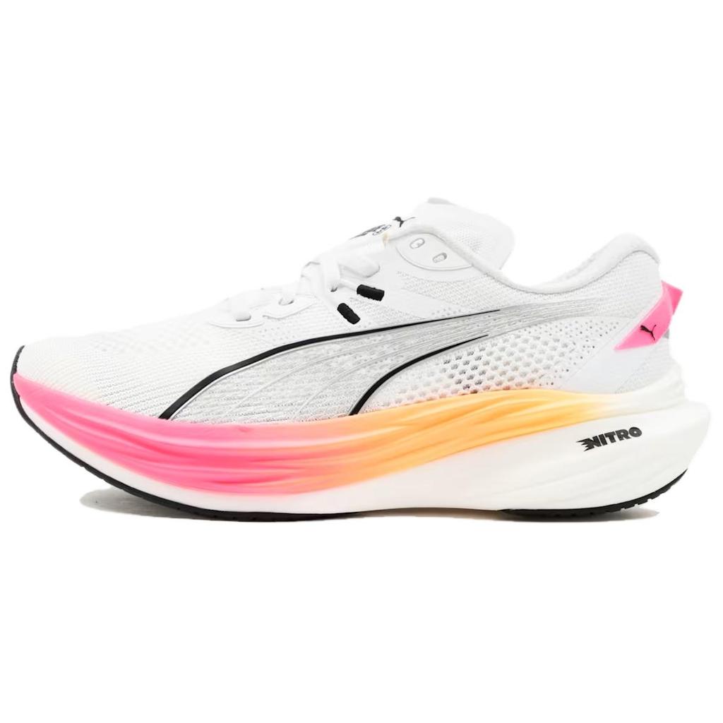 Puma Deviate Nitro 3 Comfortable Durable Breathable Low Top Running Shoes Women Running Shoes White 378450-04