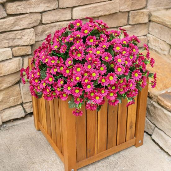 Artificial Flower Door Basket Wreath Cascading Green Leaves Branches Realistic Look UV Resistant Faux Flower Home Decor