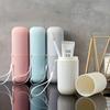 Travel Stripe Toothbrush Box Portable Wash Mouth Cup Brush Cup Set Teeth Set Teeth Set Teeth Jar Nordic Simple Toothbrush