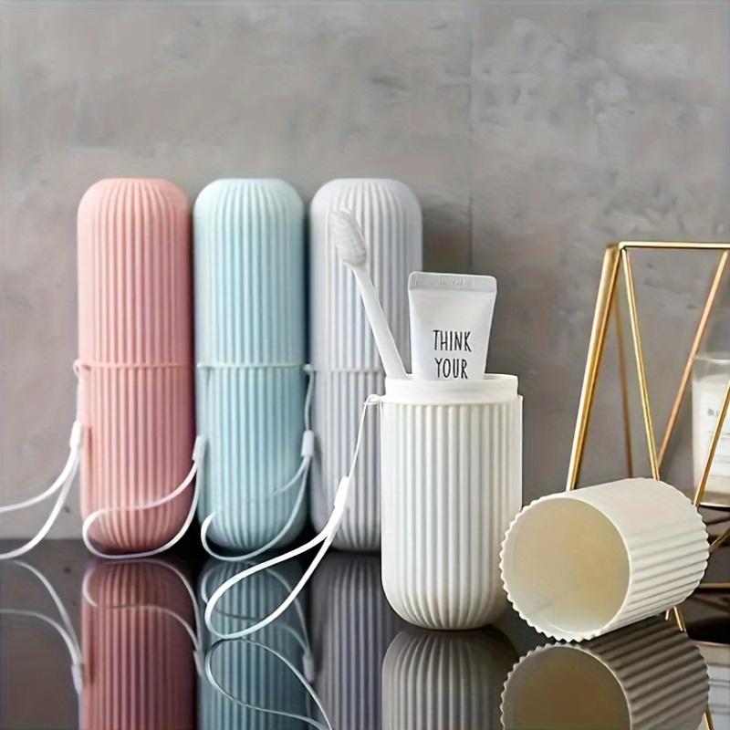 Travel Stripe Toothbrush Box Portable Wash Mouth Cup Brush Cup Set Teeth Set Teeth Set Teeth Jar Nordic Simple Toothbrush