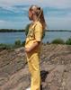 Stylish Teen Girls’ Set – Comfy Cotton Tee & Relaxed Fit Pants, Summer, 6430-057-33 HC