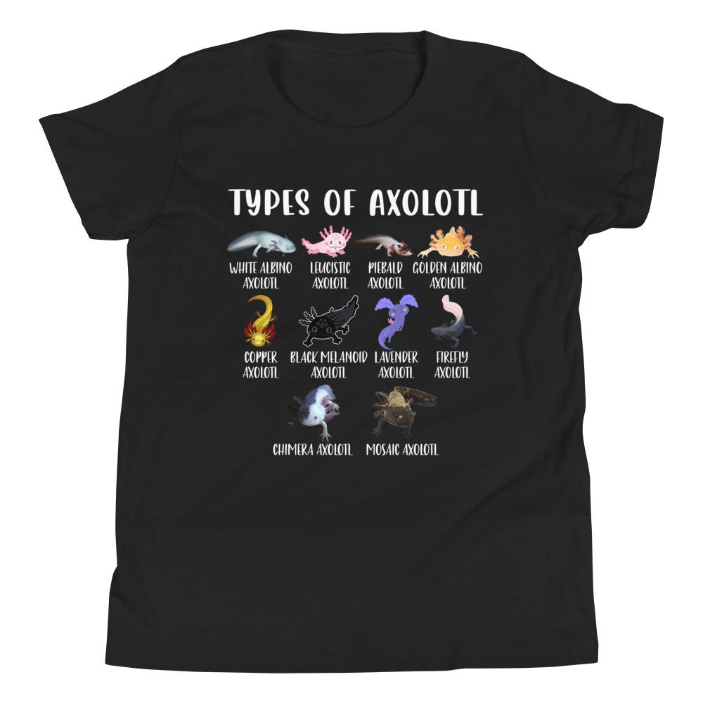 Types of Axolotl Shirt Cute Different Species of Axolotls T-Shirt S разноцветный