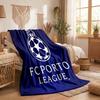 FC Porto Print Flannel Blanket Soft Warm Sofa Bed Throw Blanket For Home Office Bedroom