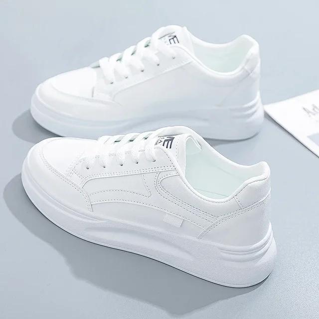 Fashion 2025 Spring Autumn Breathable Casual Shoes for Women Platform Running Tennis Sneakers Female White Concise Versatile Walking Fla